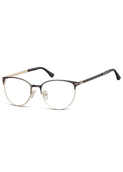 Okulary oprawki korekcyjne kocie oczy zerówki Sunoptic 914B złoto-czarne - id: 5221 - marki Sunoptic - 185963253 Okulary oprawki korekcyjne kocie oczy zerówki Sunoptic 914B złoto-czarne ze sklepu Stylion w kategorii Okulary korekcyjne damskie - zdjęcie 185963253
