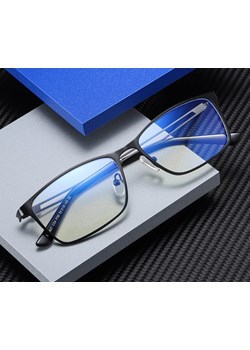 Męskie okulary do komputera TV smartfona BLUE LIGHT zerówki czarne 2554A ze sklepu Stylion w kategorii Okulary zerówki damskie - zdjęcie 185963270