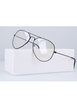 Okulary Zerówki Aviatory Czarne 1913 ze sklepu Stylion w kategorii Okulary zerówki damskie - zdjęcie 185963394