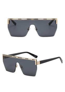 Damskie okulary przeciwsłoneczne Glamour półramkowe kwadratowe pełne szkło SKK-04 ze sklepu Stylion w kategorii Okulary przeciwsłoneczne damskie - zdjęcie 185963403