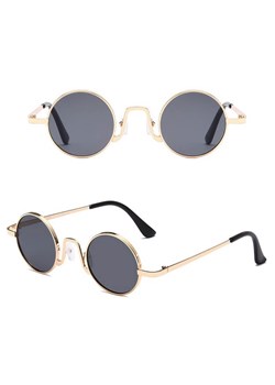 Okulary przeciwsłoneczne stalowe Okrągłe Lenonki UV400 SKK-01A ze sklepu Stylion w kategorii Okulary przeciwsłoneczne damskie - zdjęcie 185963502