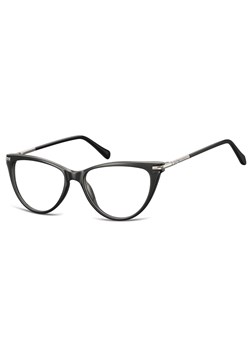 Okulary zerówki korekcyjne Kocie Oczy damskie AC1A czarno-srebrne - id: 6500 - marki Sunoptic - 185964101 Okulary zerówki korekcyjne Kocie Oczy damskie AC1A czarno-srebrne ze sklepu Stylion w kategorii Okulary korekcyjne damskie - zdjęcie 185964101
