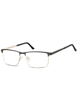 Okulary zerówki korekcyjne Nerd Prostokątne Flex 910B czarno-złote ze sklepu Stylion w kategorii Okulary korekcyjne damskie - zdjęcie 185964140