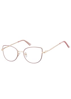 Okulary oprawki korekcyjne kocie oczy zerówki Sunoptic L119E złoto-bordowe - id: 6585 - marki Sunoptic - 185964163 Okulary oprawki korekcyjne kocie oczy zerówki Sunoptic L119E złoto-bordowe ze sklepu Stylion w kategorii Okulary korekcyjne damskie - zdjęcie 185964163