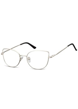 Okulary oprawki korekcyjne kocie oczy zerówki Sunoptic L119G jasny grafit ze sklepu Stylion w kategorii Okulary korekcyjne damskie - zdjęcie 185964164