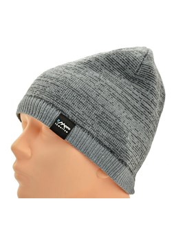 Męska Zimowa Czapka Grafitowa z polarem - L/XL TOMORROW ST-547D ze sklepu Stylion w kategorii Czapki zimowe męskie - zdjęcie 185964174