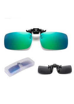 Małe Zielono-Niebieskie nakładki przeciwsłoneczne polaryzacyjne na okulary korekcyjne NA-148 - id: 6794 - marki Stylion - 185964261 Małe Zielono-Niebieskie nakładki przeciwsłoneczne polaryzacyjne na okulary korekcyjne NA-148 ze sklepu Stylion w kategorii Okulary przeciwsłoneczne męskie - zdjęcie 185964261