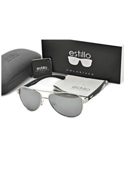 Srebrne okulary Pilotki przeciwsłoneczne z polaryzacją EST-604-4 ze sklepu Stylion w kategorii Okulary przeciwsłoneczne damskie - zdjęcie 185964302