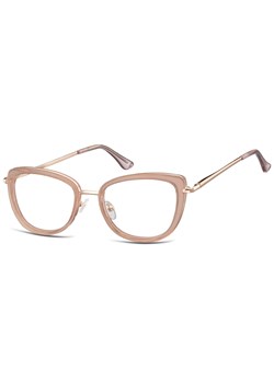Okulary oprawki korekcyjne kocie oczy zerówki Sunoptic flex MTR-99D różowo-złote ze sklepu Stylion w kategorii Okulary korekcyjne damskie - zdjęcie 185964320