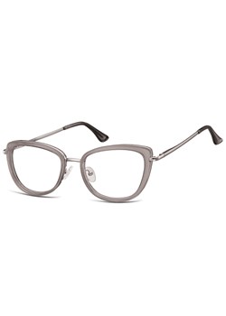 Okulary oprawki korekcyjne kocie oczy zerówki Sunoptic flex MTR-99F szaro-srebrne ze sklepu Stylion w kategorii Okulary korekcyjne damskie - zdjęcie 185964322