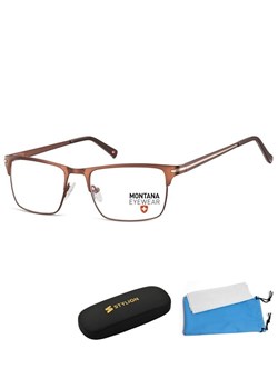 Oprawki korekcyjne okulary optyczne prostokątne Montana flex MM604E brązowy + złoty ze sklepu Stylion w kategorii Okulary korekcyjne męskie - zdjęcie 185964361