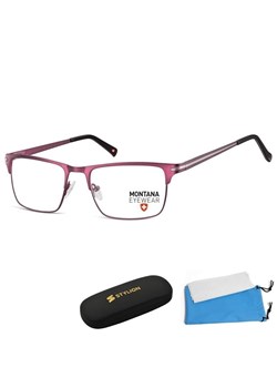 Oprawki korekcyjne okulary optyczne prostokątne Montana flex MM604F fioletowy + srebrny ze sklepu Stylion w kategorii Okulary korekcyjne męskie - zdjęcie 185964362