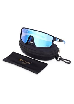 Sportowe okulary przeciwsłoneczne z polaryzacją i filtrem UV400 POL-465 Black/Blue ze sklepu Stylion w kategorii Okulary przeciwsłoneczne damskie - zdjęcie 185964432