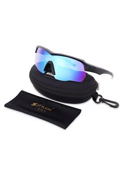 Sportowe okulary przeciwsłoneczne z polaryzacją i filtrem UV400 STZ-DR-26 Black/Blue ze sklepu Stylion w kategorii Okulary przeciwsłoneczne damskie - zdjęcie 185964443