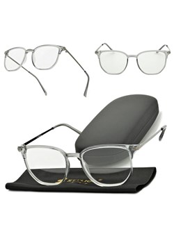 Plusy +2.00 szare okulary do czytania kwadratowe korekcyjne ST322 ze sklepu Stylion w kategorii Okulary korekcyjne damskie - zdjęcie 185964521