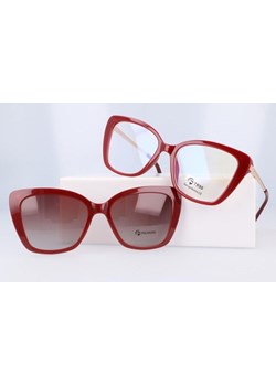 Damskie okulary do komputera z nakładką przeciwsłoneczną Clip-on 25115A ze sklepu Stylion w kategorii Okulary przeciwsłoneczne damskie - zdjęcie 185964533
