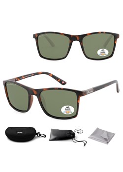 Panterkowe prostokątne okulary przeciwsłoneczne z polaryzacją MP5A ze sklepu Stylion w kategorii Okulary przeciwsłoneczne męskie - zdjęcie 185964604