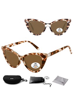 Panterkowe damskie okulary przeciwsłoneczne z polaryzacją Kocie Oczy MP71D ze sklepu Stylion w kategorii Okulary przeciwsłoneczne damskie - zdjęcie 185964621