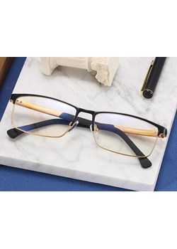 Męskie aluminiowe okulary zerówki do komputera BLUE LIGHT black-gold 25125C - id: 7805 - marki Stylion - 185964794 Męskie aluminiowe okulary zerówki do komputera BLUE LIGHT black-gold 25125C ze sklepu Stylion w kategorii Okulary zerówki męskie - zdjęcie 185964794