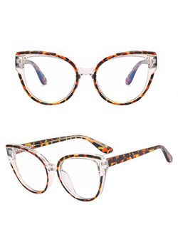 Damskie kocie okulary zerówki do komputera BLUE LIGHT na teleskopach 25128G Panterka/Transparentny ze sklepu Stylion w kategorii Okulary zerówki damskie - zdjęcie 185964851