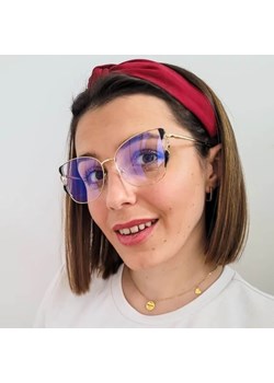 Damskie kocie okulary zerówki do komputera BLUE LIGHT z flexami 25129 ze sklepu Stylion w kategorii Okulary przeciwsłoneczne damskie - zdjęcie 185964860