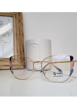 Damskie kocie okulary zerówki do komputera BLUE LIGHT z flexami 25129A ze sklepu Stylion w kategorii Okulary zerówki damskie - zdjęcie 185964861