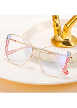 Damskie kocie okulary zerówki do komputera BLUE LIGHT z flexami 25129C ze sklepu Stylion w kategorii Okulary zerówki damskie - zdjęcie 185964863