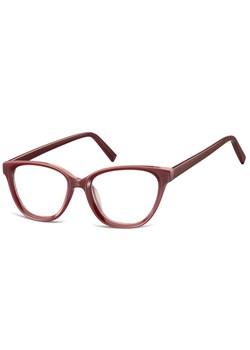 Damskie okulary optyczne zerówki kocie oczy Sunoptic CP117D bordowe ze sklepu Stylion w kategorii Okulary korekcyjne damskie - zdjęcie 185964933