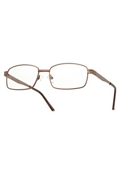 Męskie Oprawki korekcyjne zerówki okulary metalowe 639C brązowe ze sklepu Stylion w kategorii Oprawki do okularów męskich - zdjęcie 185964941