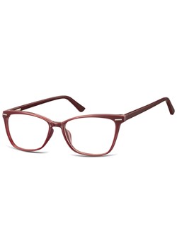 Damskie okulary optyczne zerówki kocie oczy Sunoptic CP118D bordowe ze sklepu Stylion w kategorii Okulary korekcyjne damskie - zdjęcie 185964983