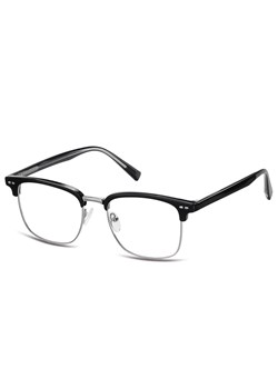 Oprawki korekcyjne zerówki okulary półramki 886A czarno-srebrne ze sklepu Stylion w kategorii Okulary korekcyjne męskie - zdjęcie 185964993