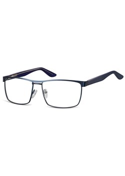 Męskie oprawki korekcyjne zerówki okulary prostokątne metalowe 880A granatowe ze sklepu Stylion w kategorii Oprawki do okularów męskich - zdjęcie 185965003