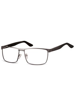 Męskie oprawki korekcyjne zerówki okulary prostokątne metalowe 880B grafitowe ze sklepu Stylion w kategorii Oprawki do okularów męskich - zdjęcie 185965004