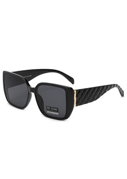 Damskie okulary przeciwsłoneczne z filtrem UV400 czarne SV102 ze sklepu Stylion w kategorii Okulary przeciwsłoneczne damskie - zdjęcie 185965012