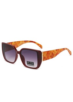 Damskie okulary przeciwsłoneczne z filtrem UV400 Bordo/Brąz SV102B ze sklepu Stylion w kategorii Okulary przeciwsłoneczne damskie - zdjęcie 185965013