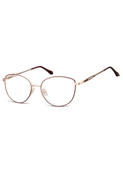 Damskie okulary zerówki oprawki korekcyjne kocie oczy Flex 888B bordo/złoty ze sklepu Stylion w kategorii Oprawki do okularów damskie - zdjęcie 185965162