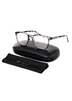 Plusy +3.50 damskie okulary do czytania korekcyjne w kwiatki z flexami ST312A ze sklepu Stylion w kategorii Okulary korekcyjne damskie - zdjęcie 185965203