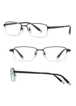Ultralekkie tytanowe okulary zerówki z filtrem Blue Light do komputera Czarne TN828 ze sklepu Stylion w kategorii Okulary zerówki damskie - zdjęcie 185965253