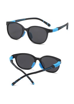 Elastyczne dziecięce okulary przeciwsłoneczne owalne SKD-84 czarno-niebieskie - id: 8512 - marki Stylion - 185965274 Elastyczne dziecięce okulary przeciwsłoneczne owalne SKD-84 czarno-niebieskie ze sklepu Stylion w kategorii Okulary przeciwsłoneczne dziecięce - zdjęcie 185965274