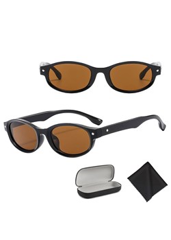 Okulary przeciwsłoneczne z filtrem UV400 STL30B brązowe + akcesoria ze sklepu Stylion w kategorii Okulary przeciwsłoneczne damskie - zdjęcie 185965280