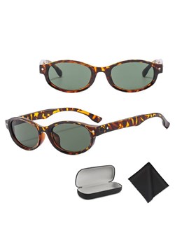 Okulary przeciwsłoneczne z filtrem UV400 STL30C panterka/zieleń ze sklepu Stylion w kategorii Okulary przeciwsłoneczne damskie - zdjęcie 185965281