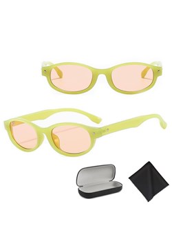Okulary przeciwsłoneczne z filtrem UV400 STL30D limonka ze sklepu Stylion w kategorii Okulary przeciwsłoneczne damskie - zdjęcie 185965283