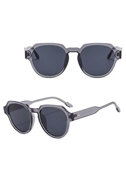 Okulary przeciwsłoneczne z filtrem UV400 STL28A szare transparentne + akcesoria ze sklepu Stylion w kategorii Okulary przeciwsłoneczne damskie - zdjęcie 185965301