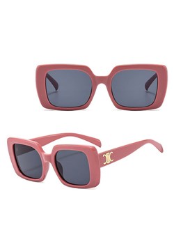 Okulary przeciwsłoneczne z filtrem UV400 STL34B brudny róż + akcesoria ze sklepu Stylion w kategorii Okulary przeciwsłoneczne damskie - zdjęcie 185965321