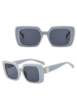 Okulary przeciwsłoneczne z filtrem UV400 STL34C szare + akcesoria ze sklepu Stylion w kategorii Okulary przeciwsłoneczne damskie - zdjęcie 185965322
