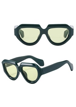 Okulary przeciwsłoneczne z filtrem UV400 STL26C zgniła zieleń + akcesoria ze sklepu Stylion w kategorii Okulary przeciwsłoneczne damskie - zdjęcie 185965330