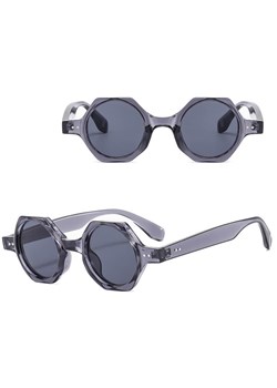 Okulary przeciwsłoneczne z filtrem UV400 STL41A szary transparentny + akcesoria ze sklepu Stylion w kategorii Okulary przeciwsłoneczne damskie - zdjęcie 185965354