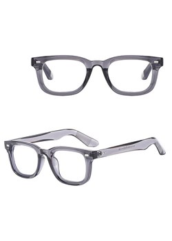 Okulary Nerdy zerówki do komputera z filtrem BLUE LIGHT STL44F szare transparentne + akcesoria ze sklepu Stylion w kategorii Okulary zerówki damskie - zdjęcie 185965390