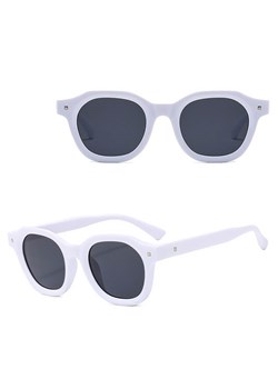 Okulary Owalne przeciwsłoneczne z filtrem UV400 STL45C białe + akcesoria ze sklepu Stylion w kategorii Okulary przeciwsłoneczne damskie - zdjęcie 185965412