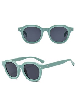 Okulary Owalne przeciwsłoneczne z filtrem UV400 STL45D miętowe + akcesoria ze sklepu Stylion w kategorii Okulary przeciwsłoneczne damskie - zdjęcie 185965413
